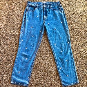 PacSun daisy patterned mom jeans